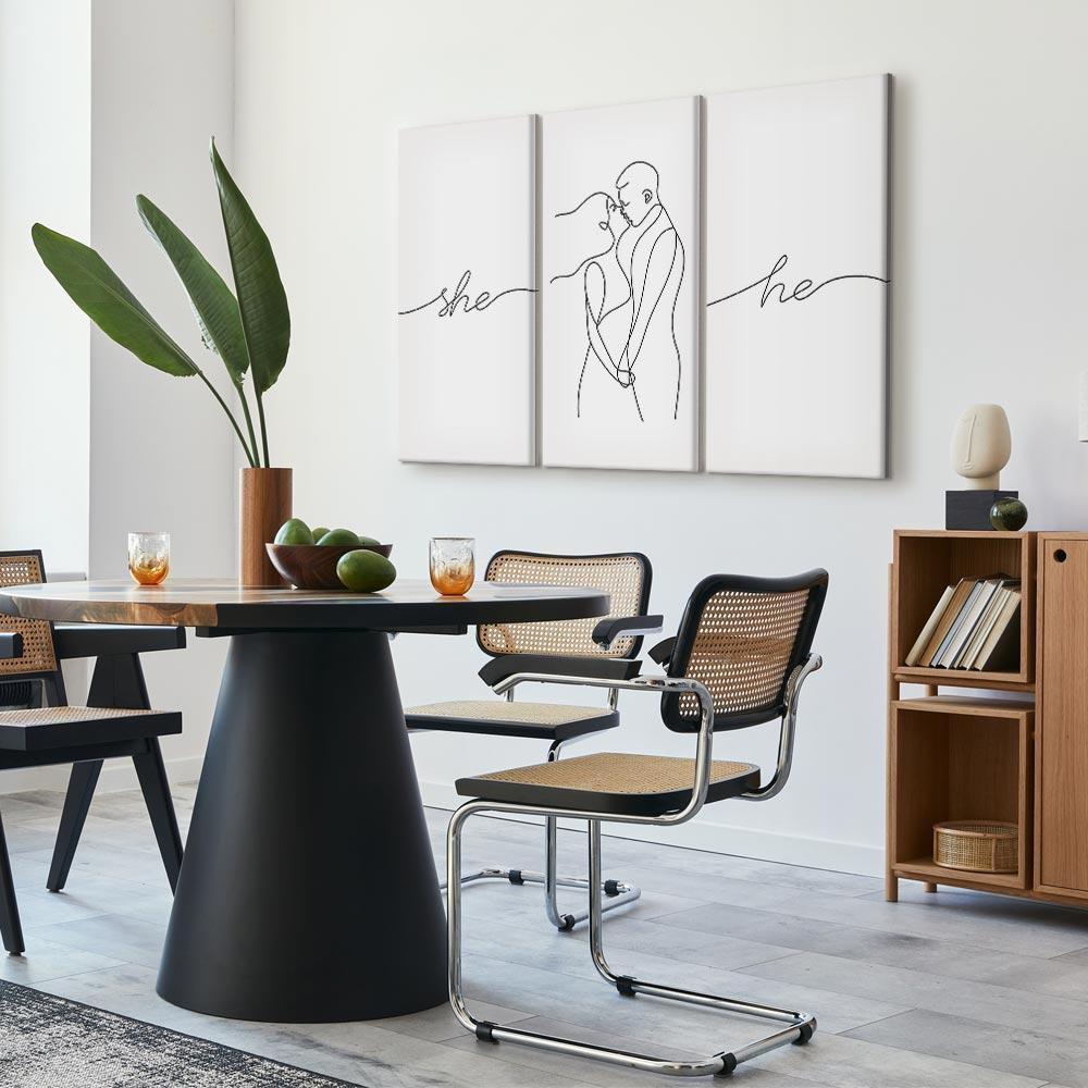 Leinwandbild - Love Triptych (3 Parts)