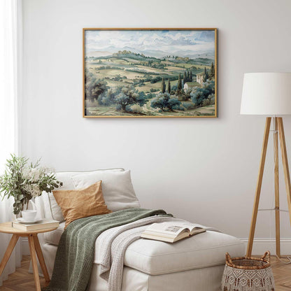 Poster - Landscape with Sunny Green Fields Artgeist