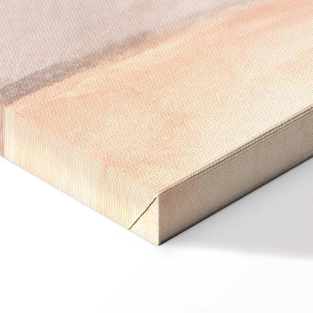 Leinwandbild - Happy Sloth - Sloth in Subdued Colors Wearing a Cap Sitting on a Rainbow Among Little Stars