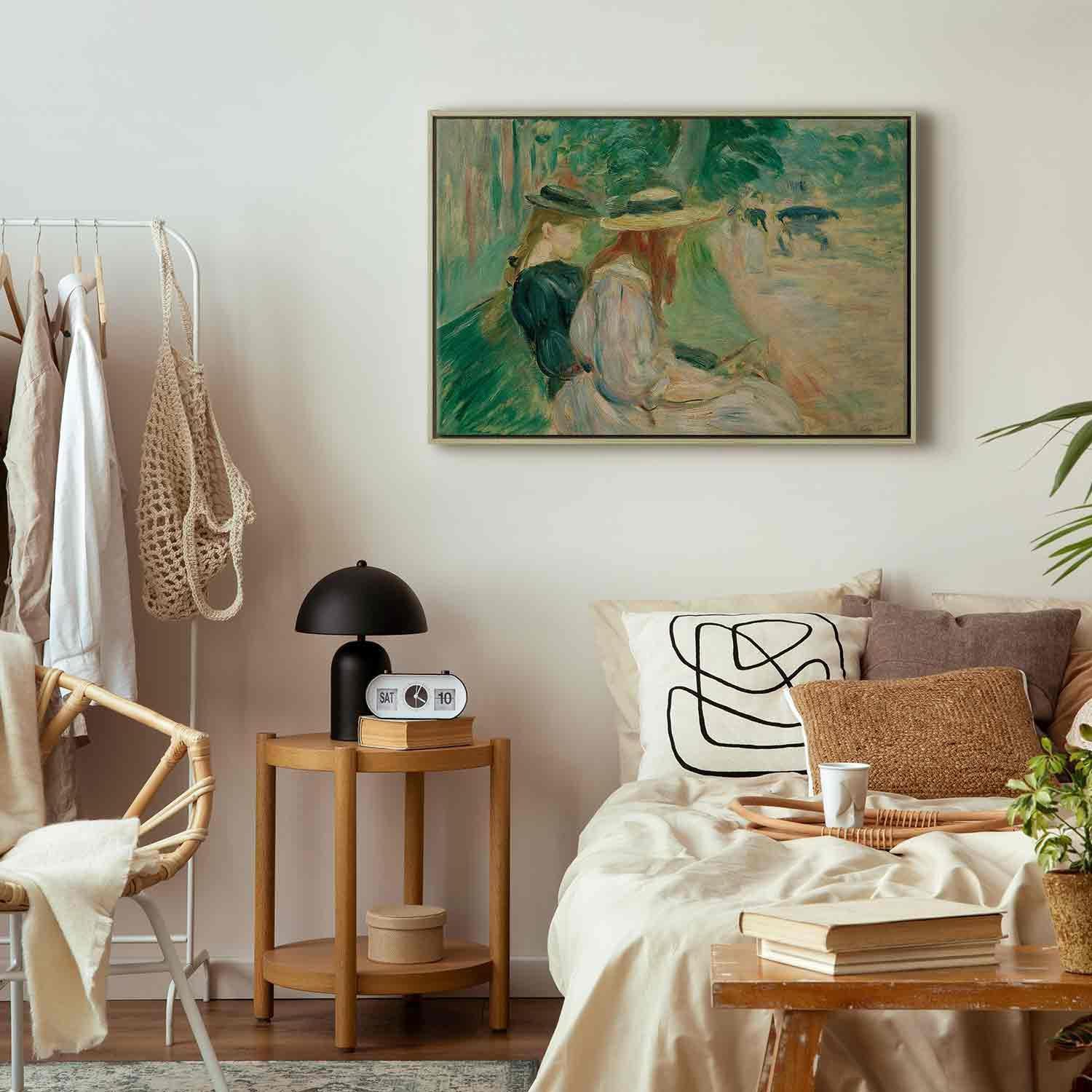 Leinwandbild - Sur un banc de Bois de Boulogne (Berthe Morisot) Artgeist