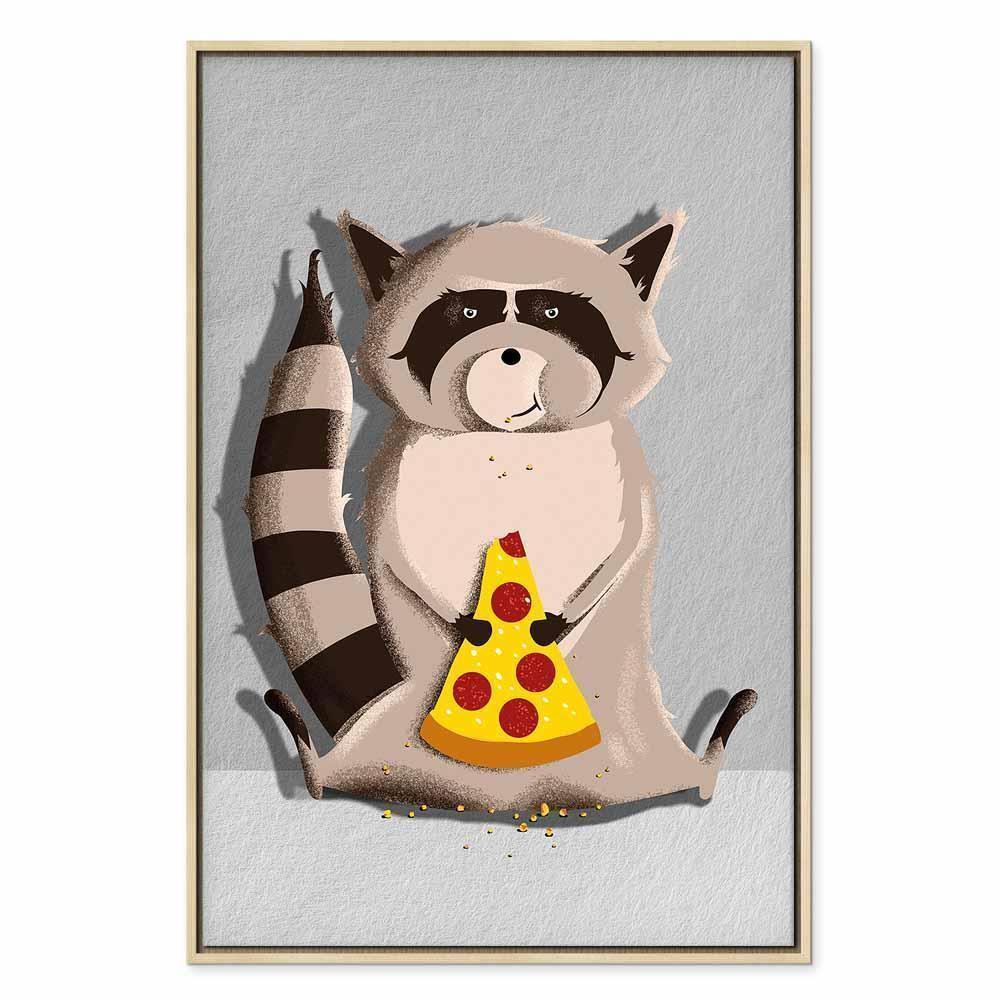 Leinwandbild - Gourmand Raccoon (1 Part) Vertical