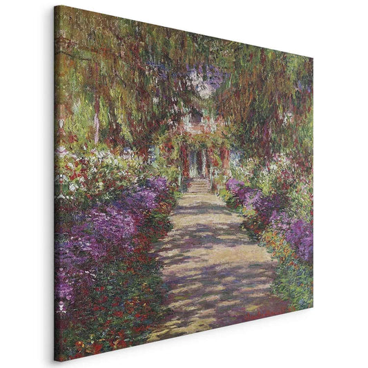 Leinwandbild - Garden Path in Giverny Artgeist