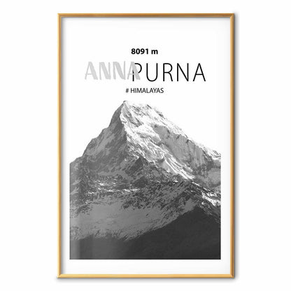Poster - Majestic mountain peak Annapurna mountain crown mountain landscape