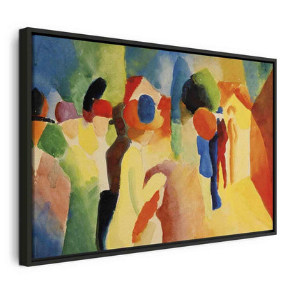 Leinwandbild - With a Yellow Jacket (August Macke) Artgeist