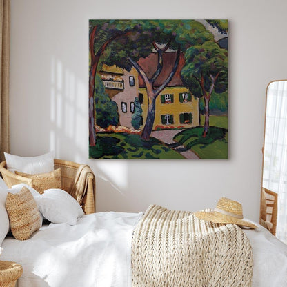 Leinwandbild - August Macke – Staudacherhaus in Tegernsee