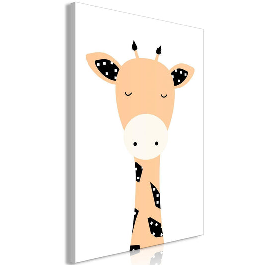 Leinwandbild - Funny Giraffe (1 Part) Vertical Artgeist
