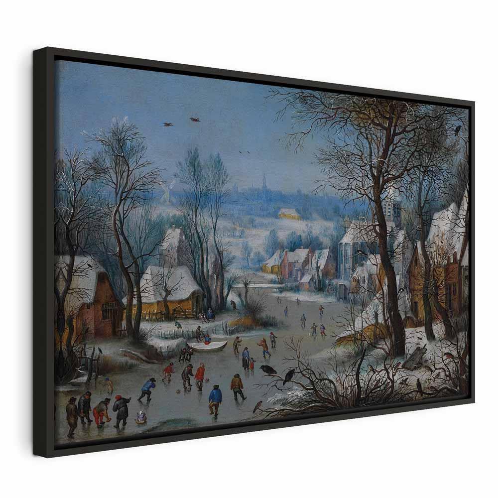 Leinwandbild - Pieter Brueghel the Younger – Winter Landscape with a Bird Trap