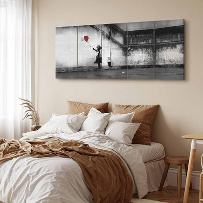 Leinwandbild - Banksy: Runaway Balloon