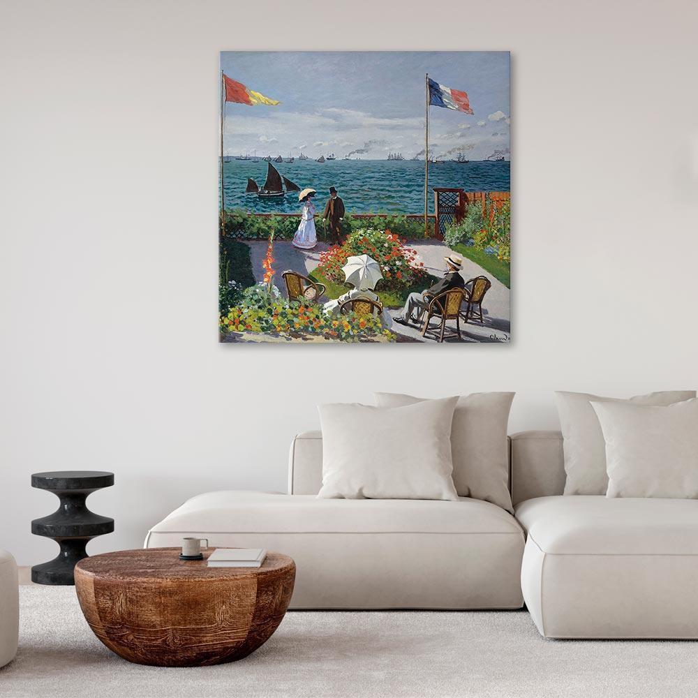 Leinwandbild - Claude Monet – Terrace at Sainte-Adresse