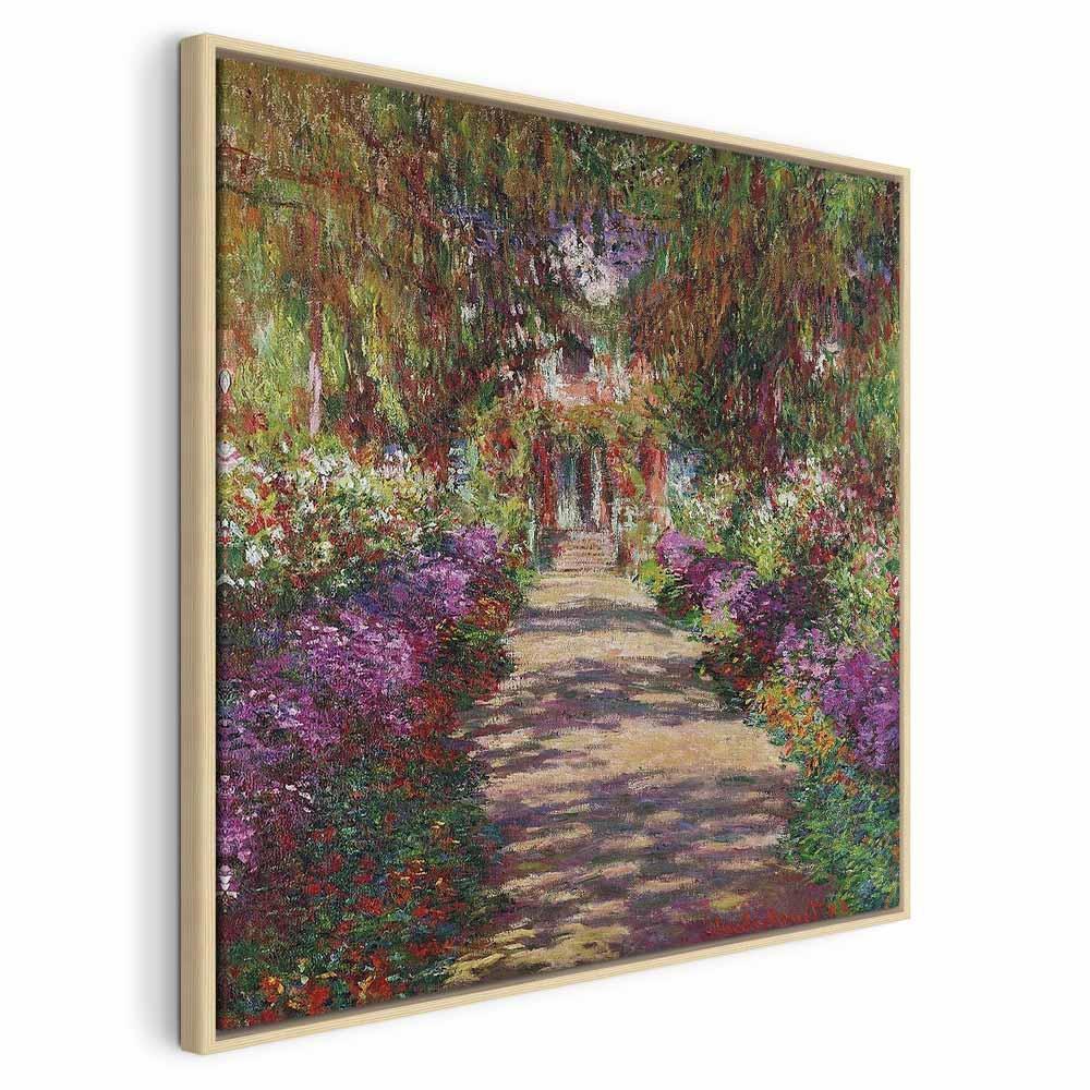 Leinwandbild - Claude Monet – A Pathway in Monet's Garden