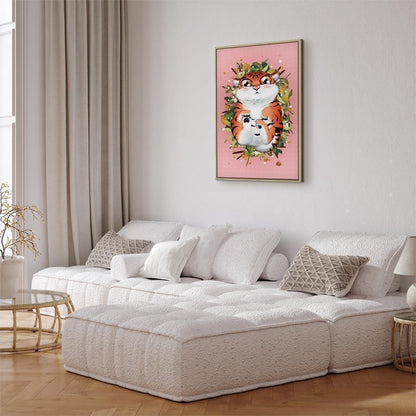 Leinwandbild - Tigger on the Grass (1 Part) Vertical