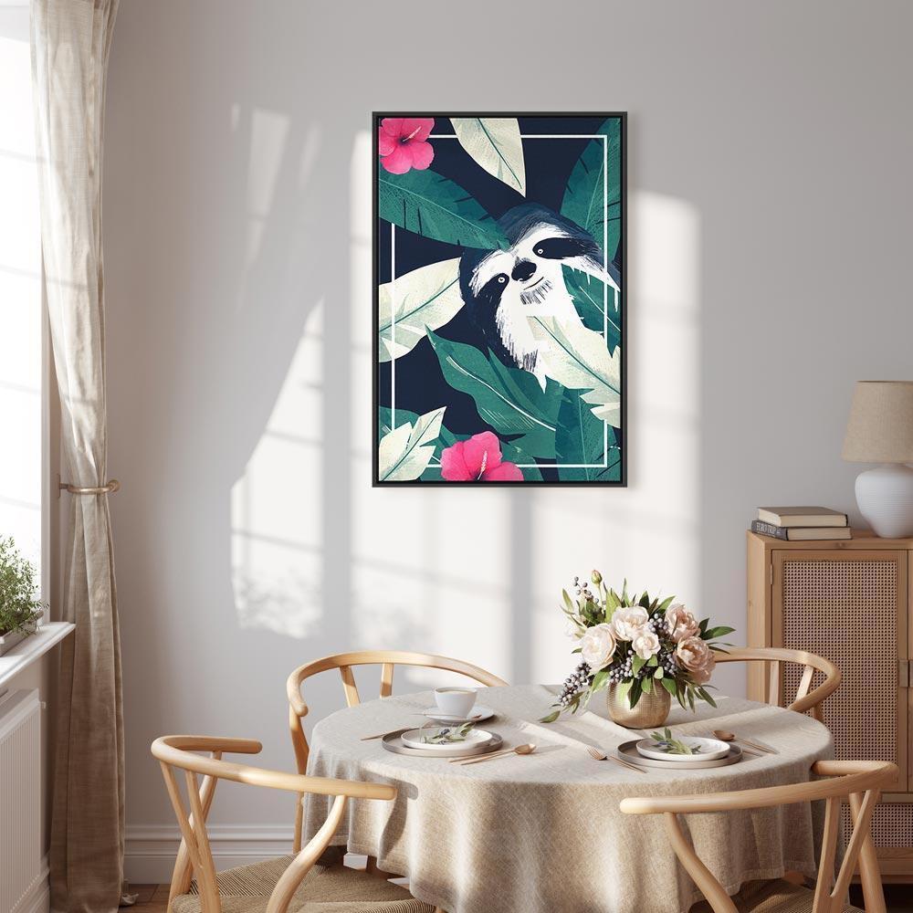 Leinwandbild - Sloth in the Tropics (1 Part) Vertical