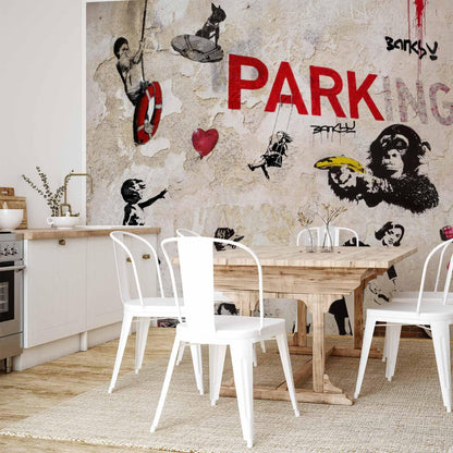 Fototapete - [Banksy] Graffiti Collage