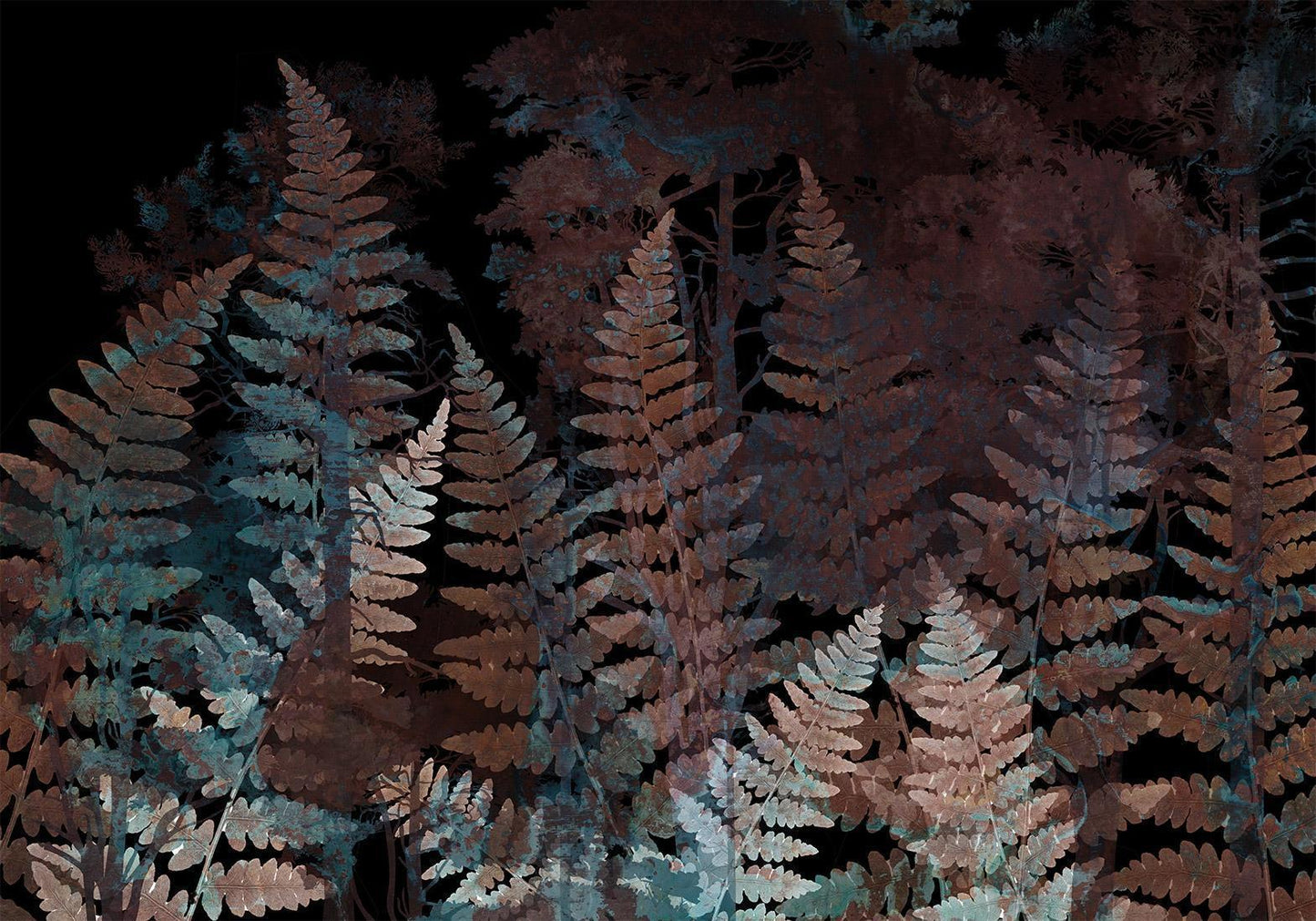 Fototapete - Ferns in the Woods - Third Variant Artgeist