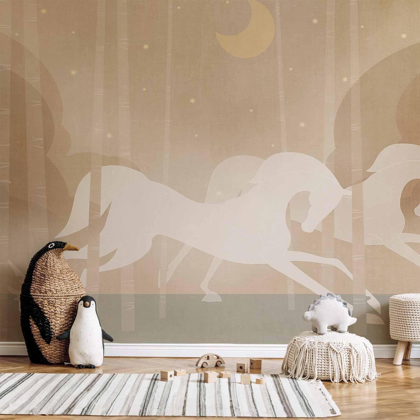 Fototapete - Rushing Steeds