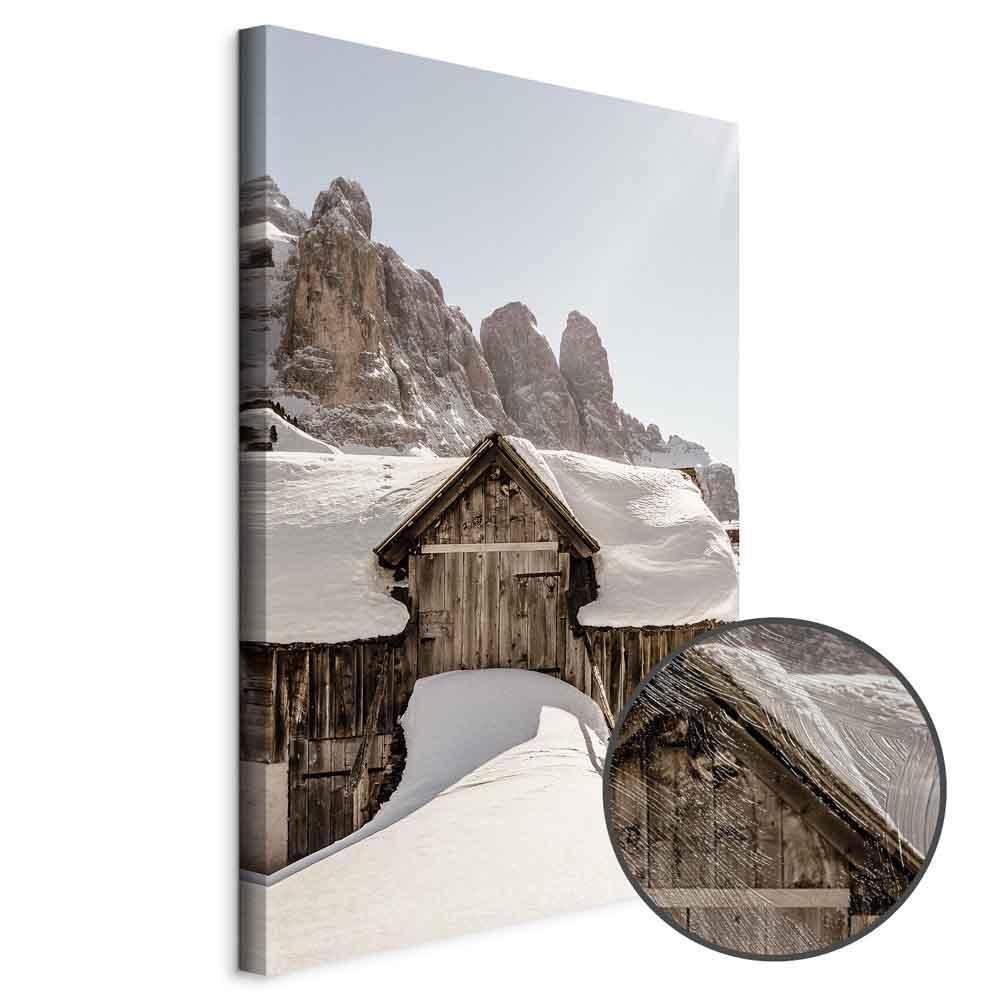 Leinwandbild - Winter in the Dolomites (1 Part) Vertical