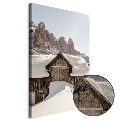 Leinwandbild - Winter in the Dolomites (1 Part) Vertical