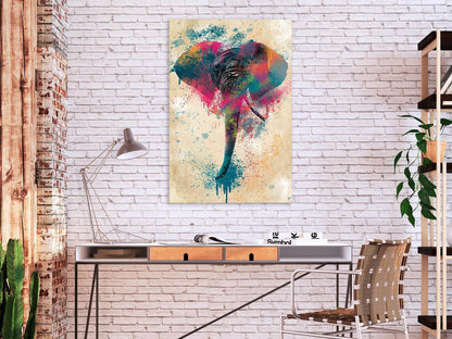 Leinwandbild - Elephant Trunk (1 Part) Vertical Artgeist
