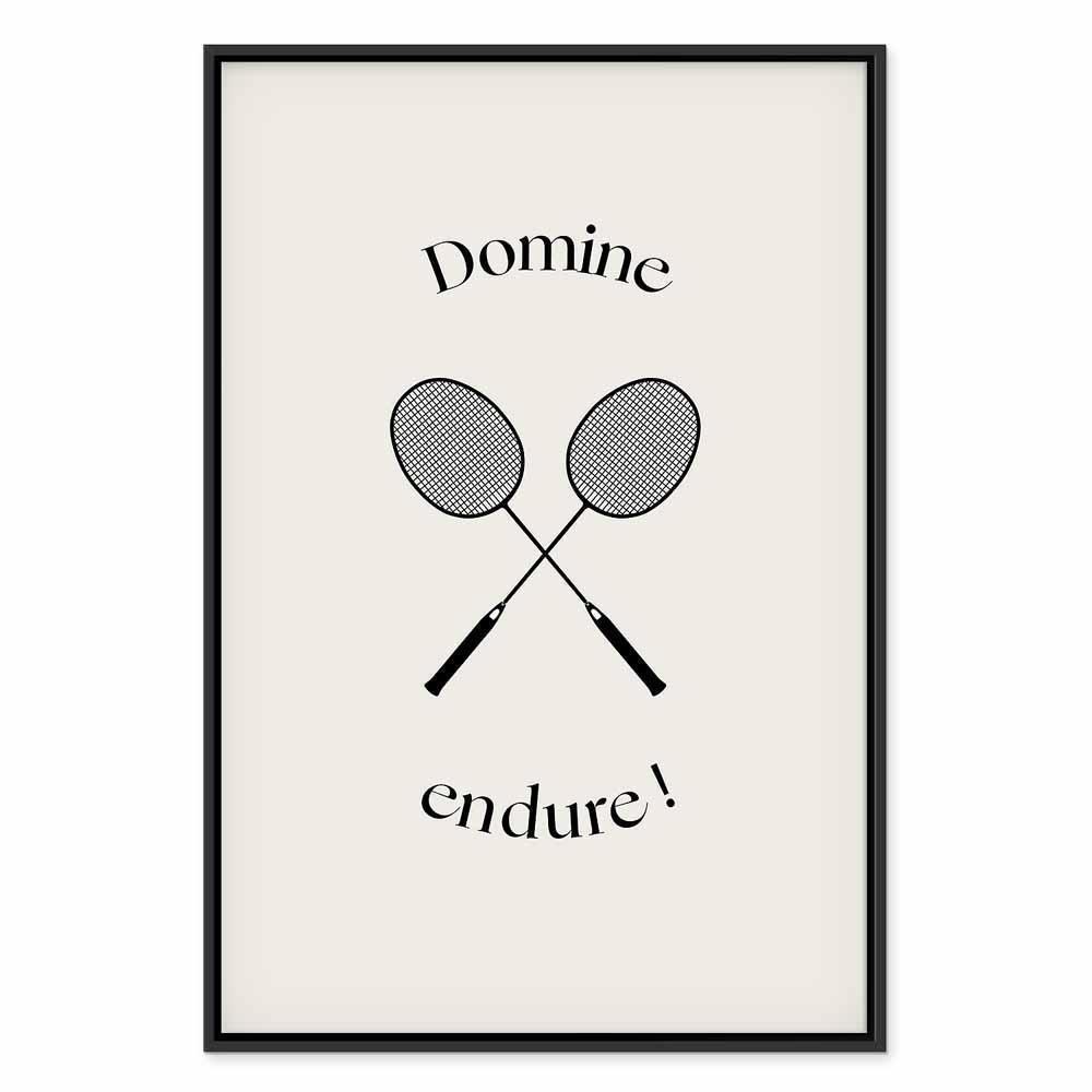 Leinwandbild - Black Badminton Rackets