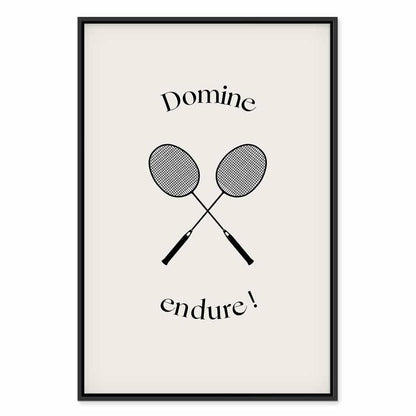 Leinwandbild - Black Badminton Rackets