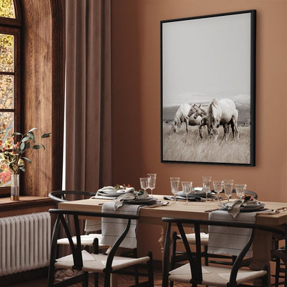 Leinwandbild - White Horses (1 Part) Vertical