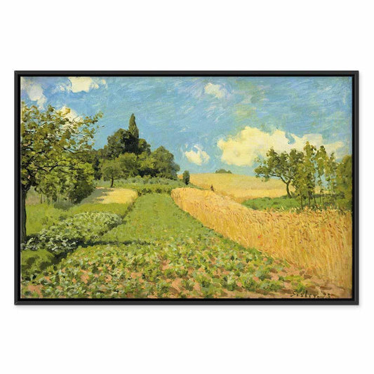 Leinwandbild - Alfred Sisley – Grain fields on the hills of Argenteuil