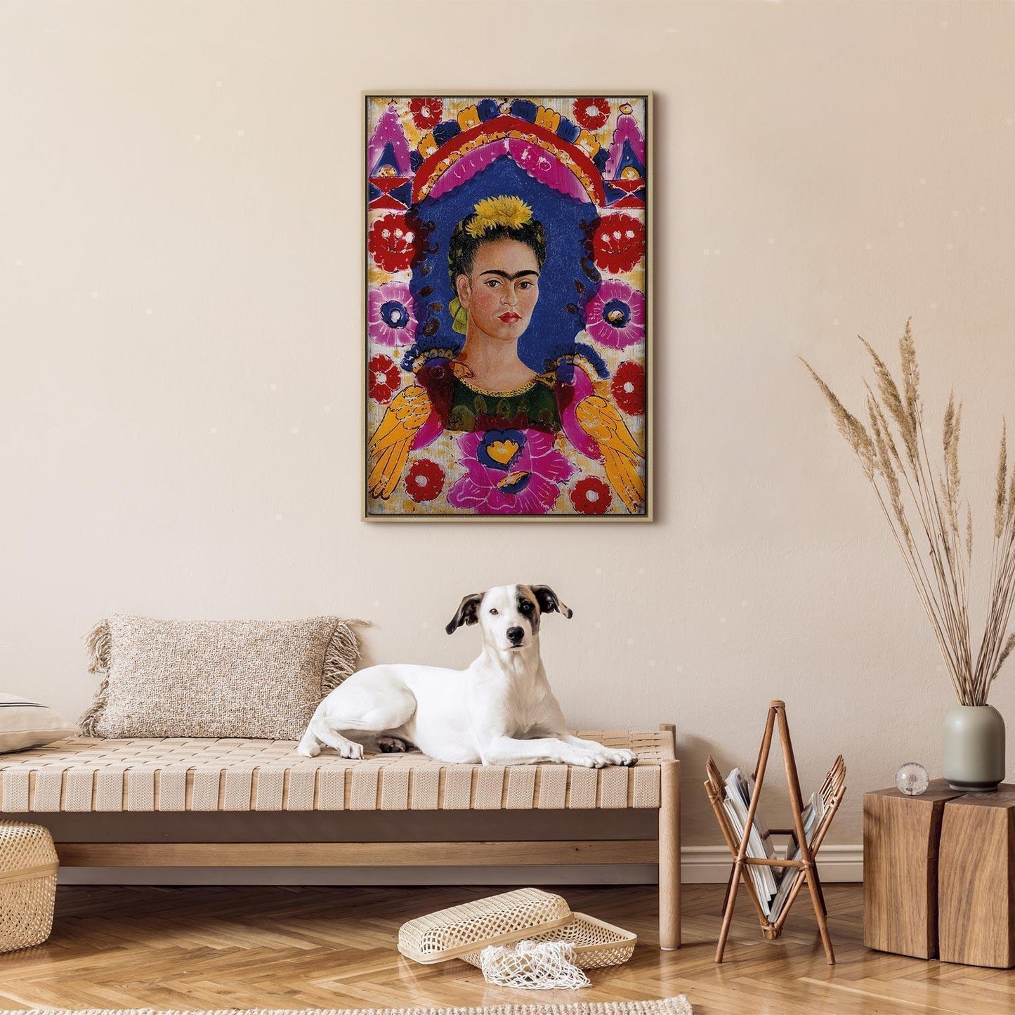 Leinwandbild - Frida Kahlo – The Frame (Self-Portrait)