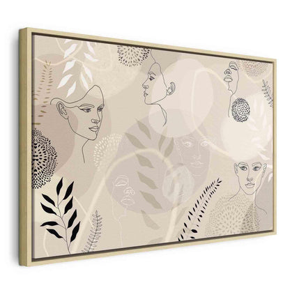 Leinwandbild - Feminine line art