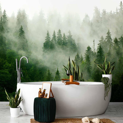 Fototapete - Mountain Forest (Green)