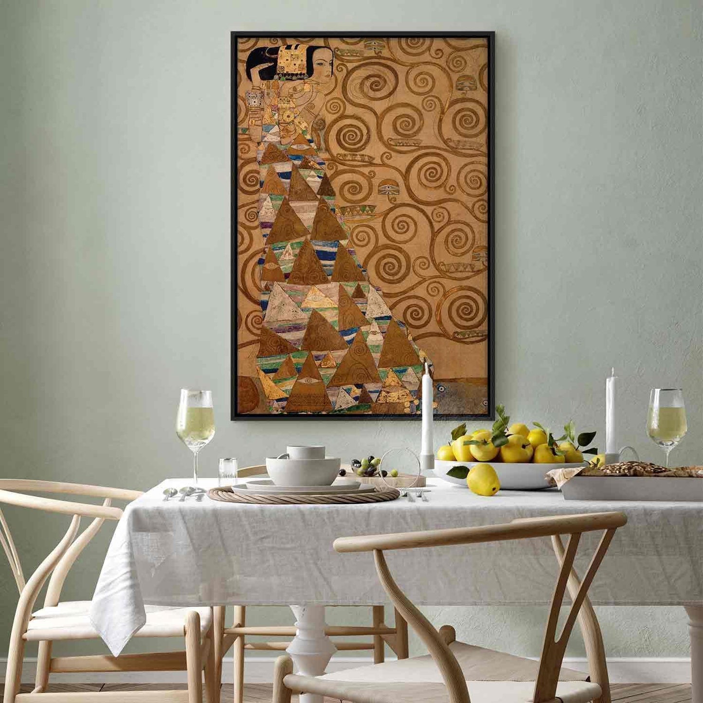 Leinwandbild - Expectation (Gustav Klimt) Artgeist