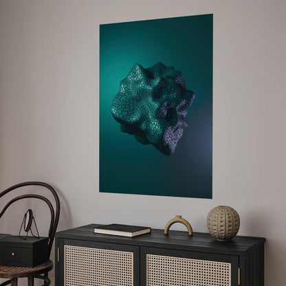 Poster - Gamma in modern interior setting on wall above cabinet.