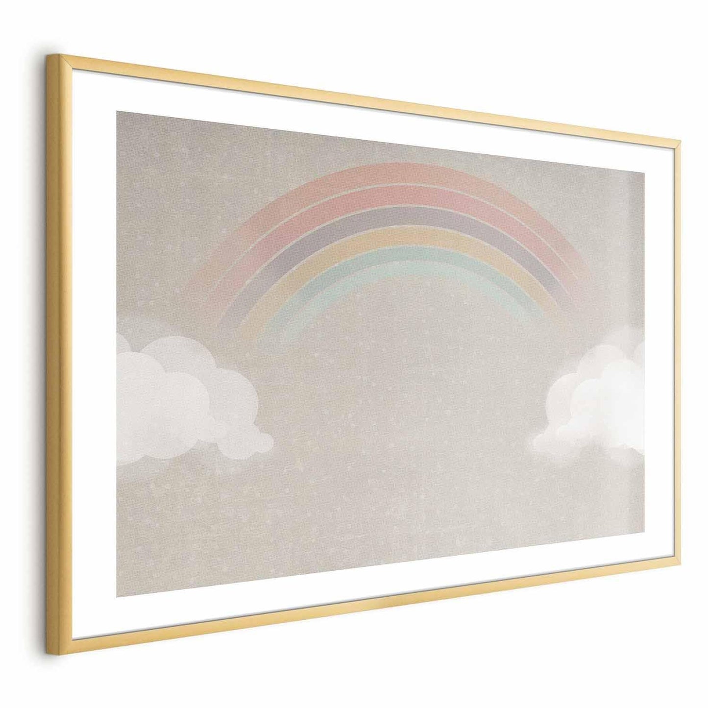 Poster Regenbogen im Regen – Sanfte Farben, leise Magie