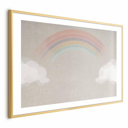 Poster Regenbogen im Regen – Sanfte Farben, leise Magie