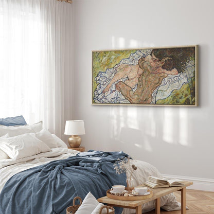 Leinwandbild - Egon Schiele – The Embrace (Lovers II)