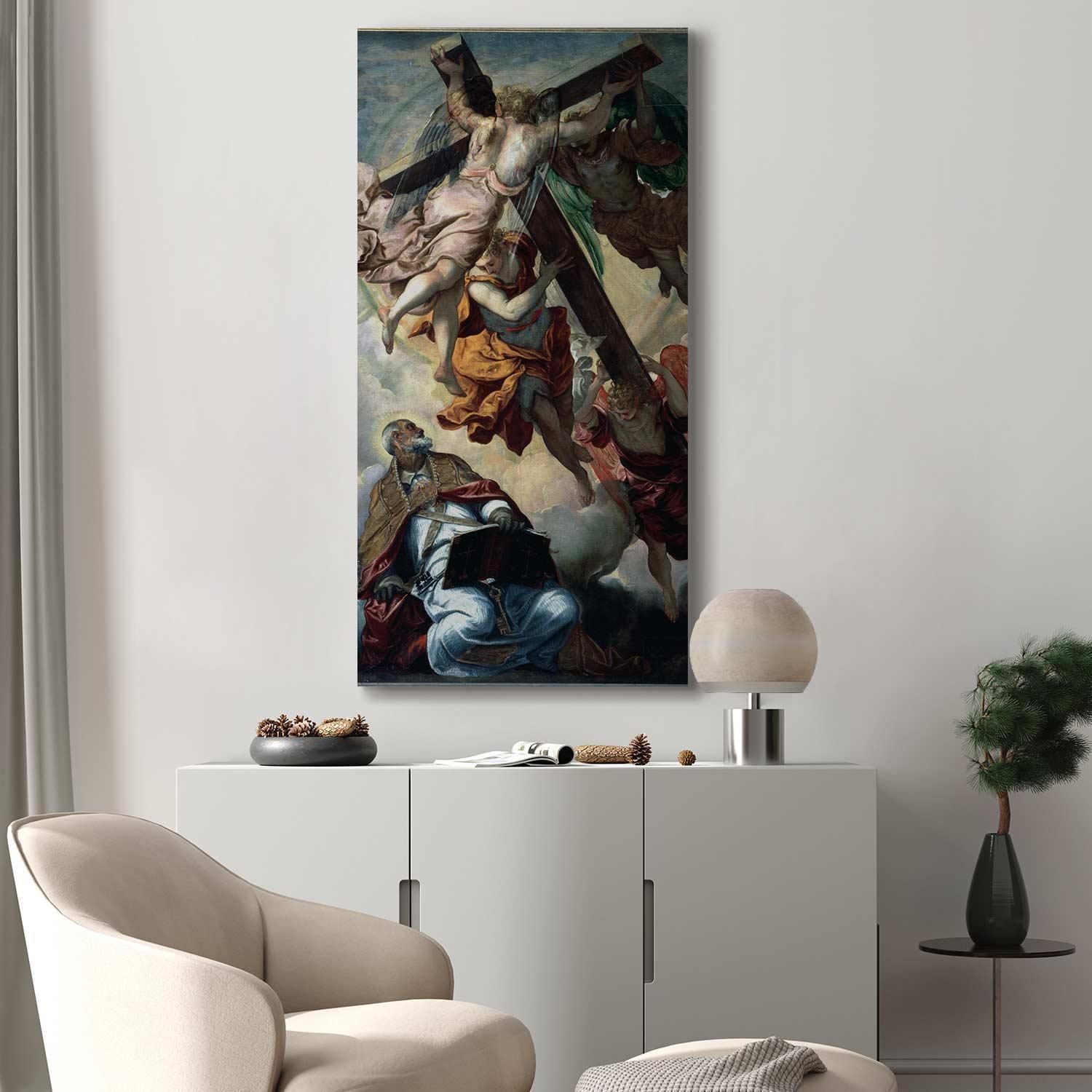 Leinwandbild - Apparition of the Cross to St Peter (Tintoretto ) Artgeist
