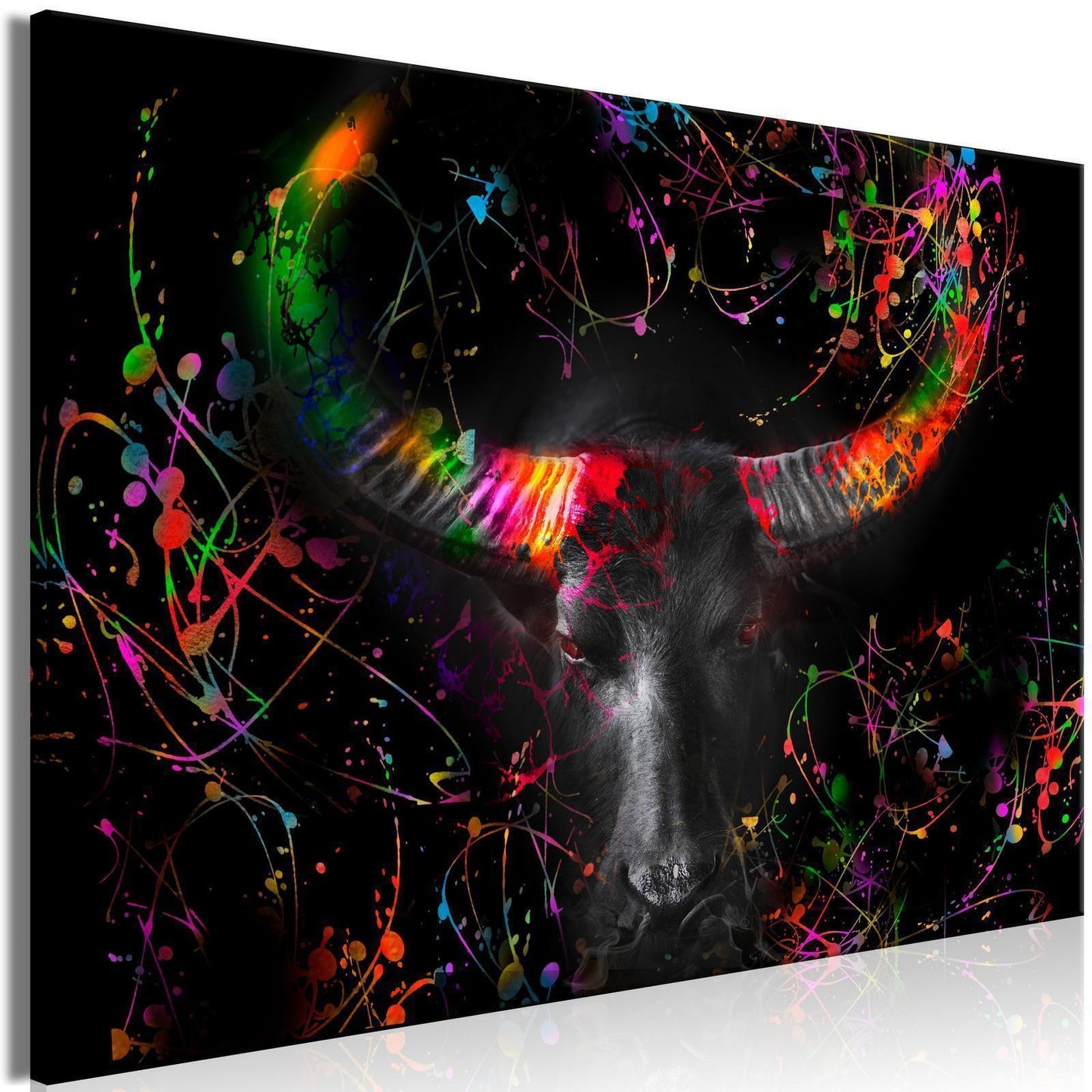 Leinwandbild - Enraged Bull (1 Part) Vertical - Second Variant Artgeist