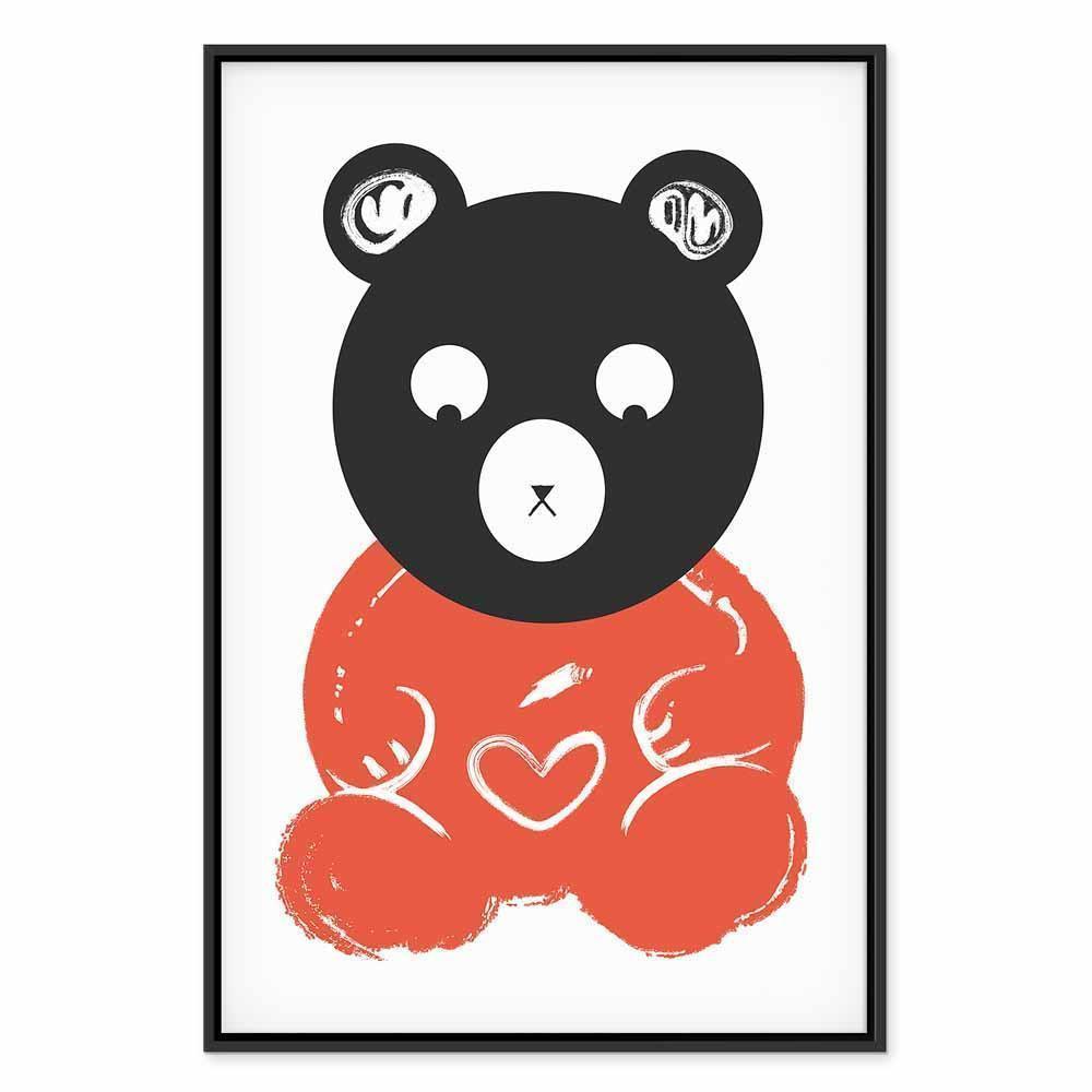 Leinwandbild - Thoughtful Bear (1 Part) Vertical