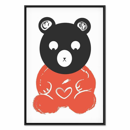 Leinwandbild - Thoughtful Bear (1 Part) Vertical