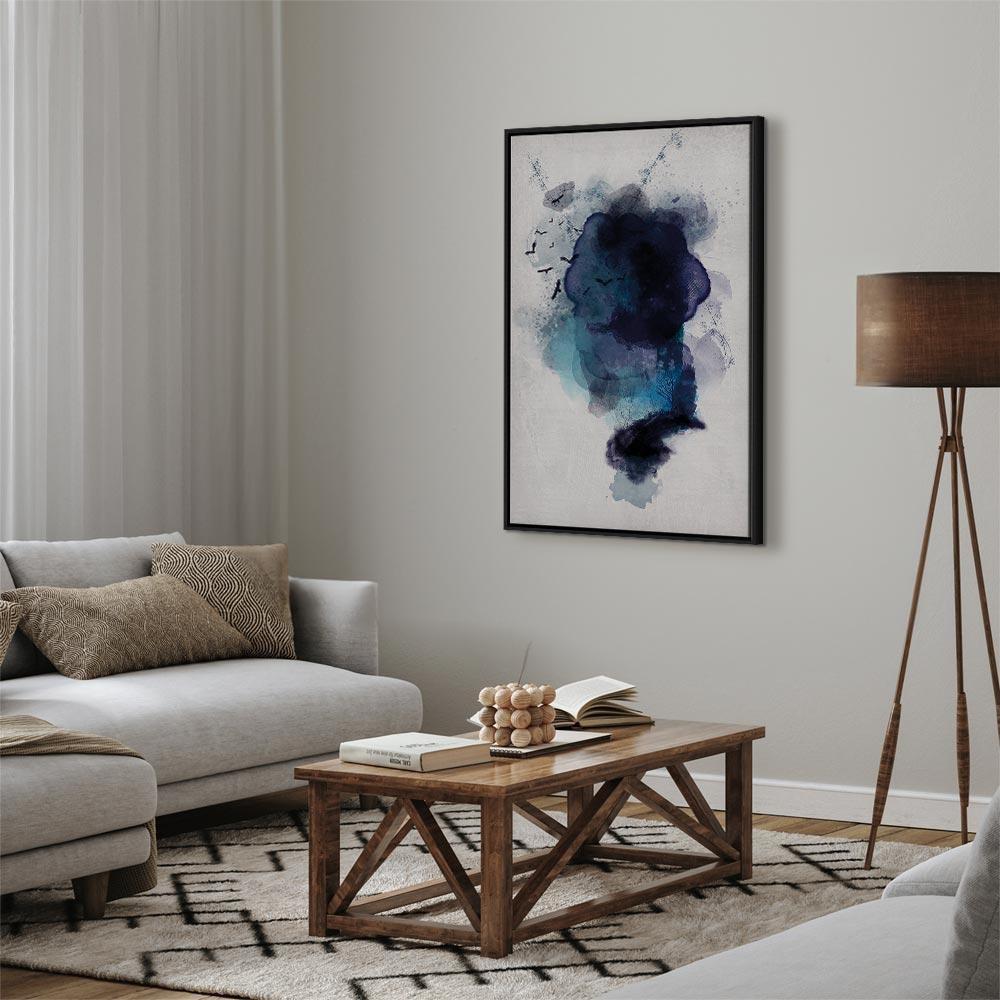 Leinwandbild - Blue Memory (1 Part) Vertical