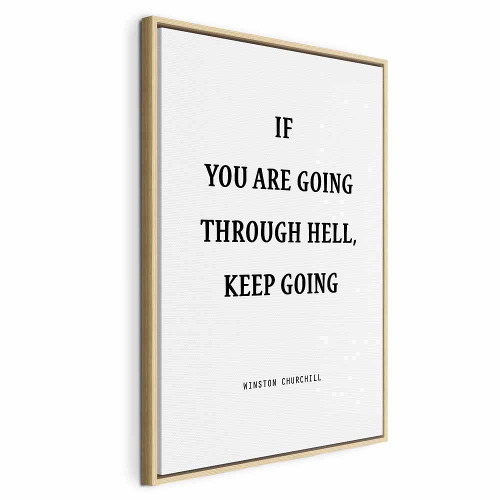 Leinwandbild - Power of Words (1-part) - Winston Churchill's Motivational Quote