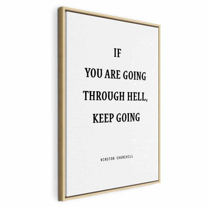 Leinwandbild - Power of Words (1-part) - Winston Churchill's Motivational Quote