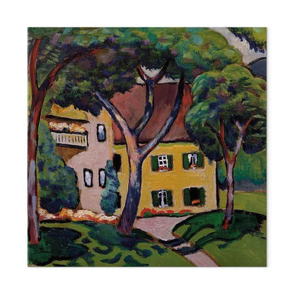 Leinwandbild - August Macke – Staudacherhaus in Tegernsee