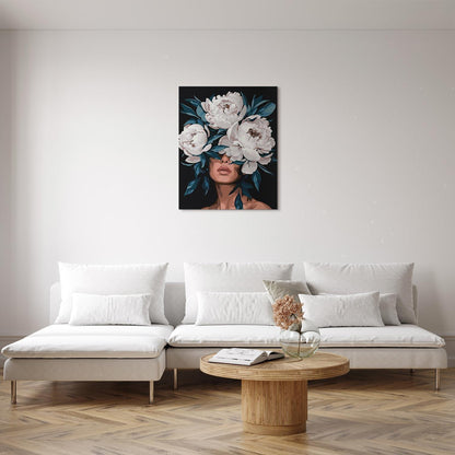 Malen nach Zahlen - Secret of white peonies