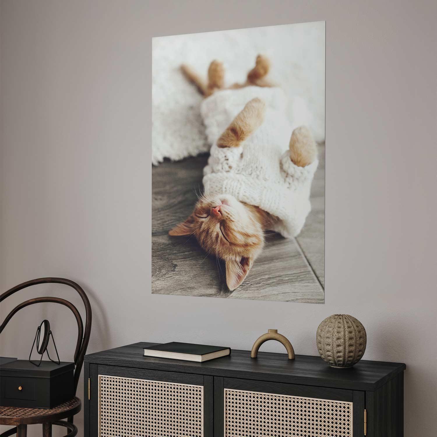 Poster - Lazy Cat Artgeist