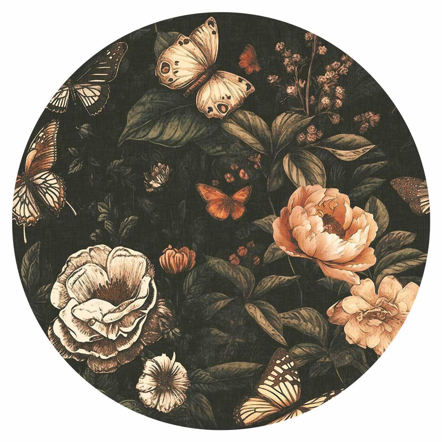 Runde Fototapete - Rustic garden