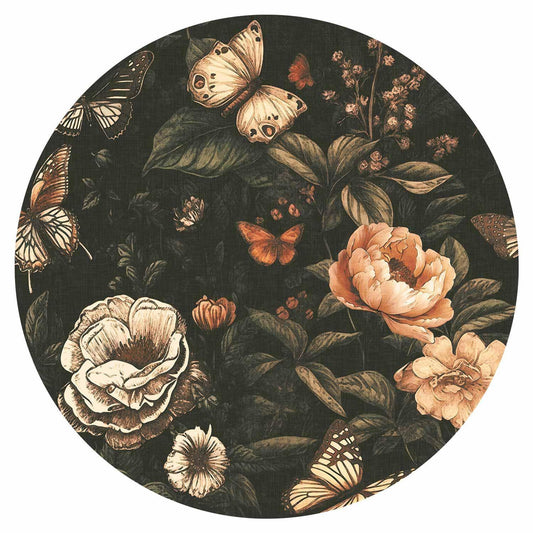 Runde Fototapete - Rustic garden