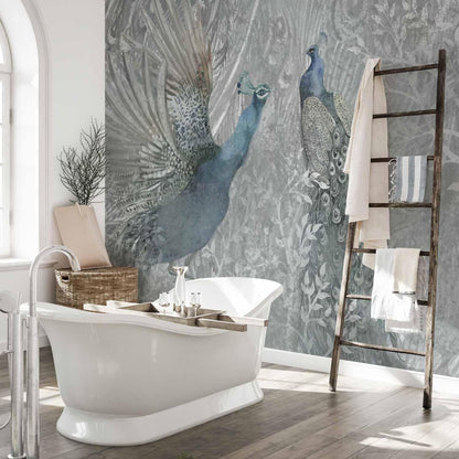 Fototapete - Peacocks Dancing - Second Variant