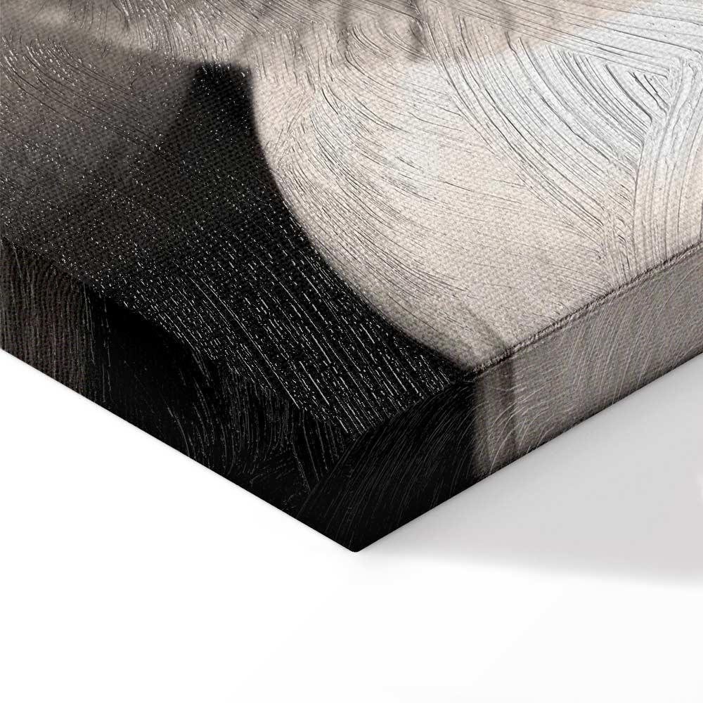 Leinwandbild - Delicacy of Petals in Nature (1-part) - Flower in Black and White