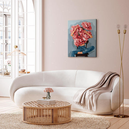 Malen nach Zahlen - An armful of peonies