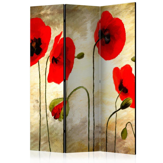 Paravent - Golden Field of Poppies Artgeist